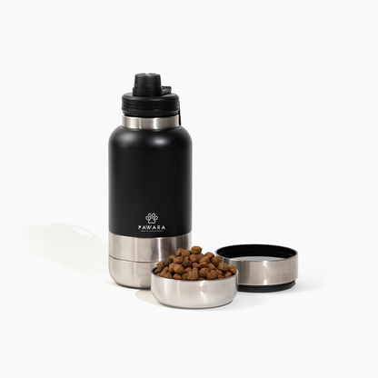 Hunde-Wasserflasche mit abnehmbaren Schüsseln